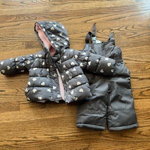 Carters toddler coat and snow pants set